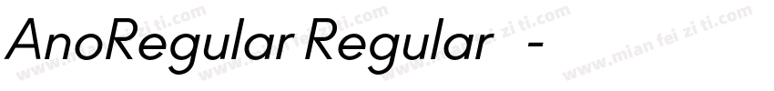 AnoRegular Regular 下载字体转换